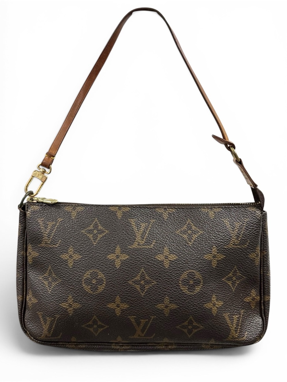 Louis Vuitton Monogram & Vachetta Leather Pochette Mini Bag